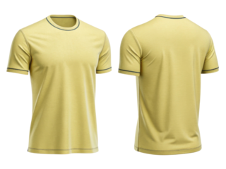stylish yellow t shirt template showcasing modern design perfect for casual wear and branding opportunities