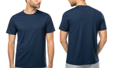 stylish navy blue t shirt template perfect for casual wear or sports activities showcasing comfort and versatility
