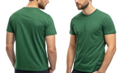 stylish green t shirt template showcasing modern design with comfortable fit perfect for casual wear and everyday activities