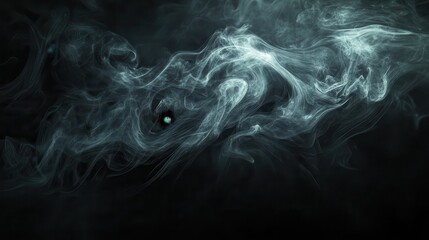 Abstract smoke and light on black background