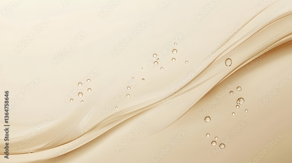 Poster elegant abstract texture, smooth beige waves creating a calming background, ideal for minimalistic d