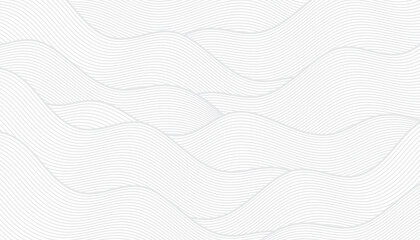 Abstract white wave line pattern background. Japanese style concept. Vector illustration. Wavy art wallpaper.