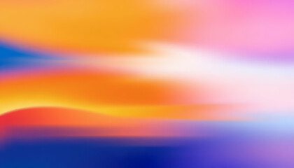 Fototapeta premium Vibrant Dynamic Gradient Poster Design with Orange, Blue, and White Hues Overlaid with Abstract Noise Texture