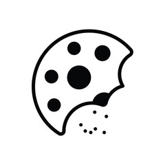 Bitten Cookie Vector icon
