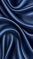Obraz premium Blue satin fabric with soft, smooth folds and flowing texture fills the frame
