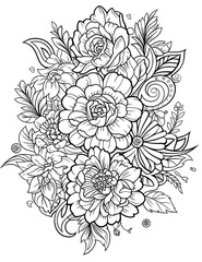 Spring Mandala Coloring Page | Floral and Nature-Inspired Intricate Design