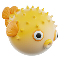 Pufferfish 3D Illustration