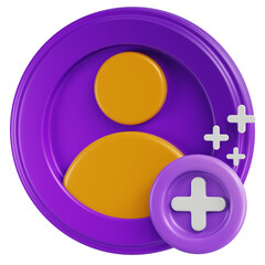 Add User 3D Illustration