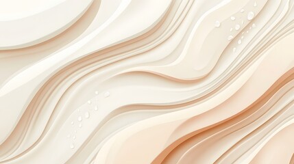 Obraz premium Elegant flowing marble texture, soft beige and cream waves with subtle hints of warm tones, perfect for backgrounds and designs.