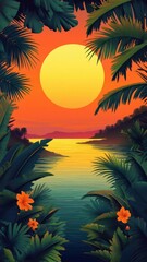 Naklejka premium Vaporwave aesthetic background flat design top view nostalgic theme water color vivid