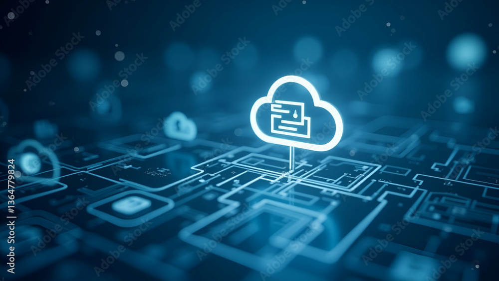 Poster cloud computing services: secure file upload & backup for business teams with advanced technology