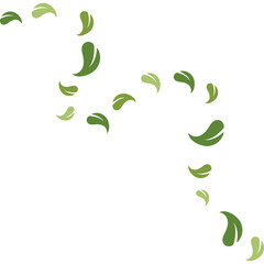 Obraz premium Flying Green Leaves