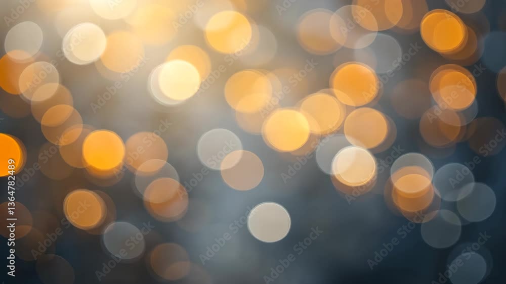 Poster abstract bokeh background with golden lights