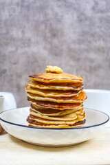 stack of pancakes on a plate