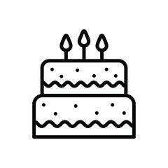 Birthday cake Vector icon