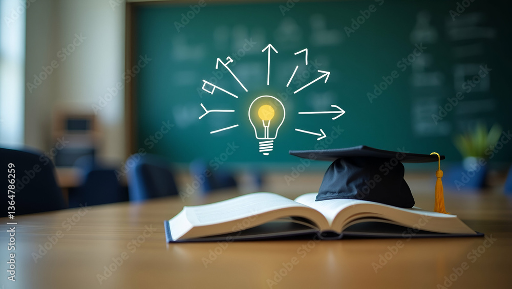 Poster education learning and idea knowledge concepts with innovative technology science mathematics in sch