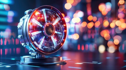 Futuristic Neon Lighting Abstract with Glowing Beams and Vibrant Bokeh  Captivating digital with dynamic electric energy alluring luminous effects and a sense of technological innovation and creative