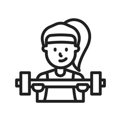 Woman Exercising icon vector image. Suitable for mobile apps, web apps and print media.