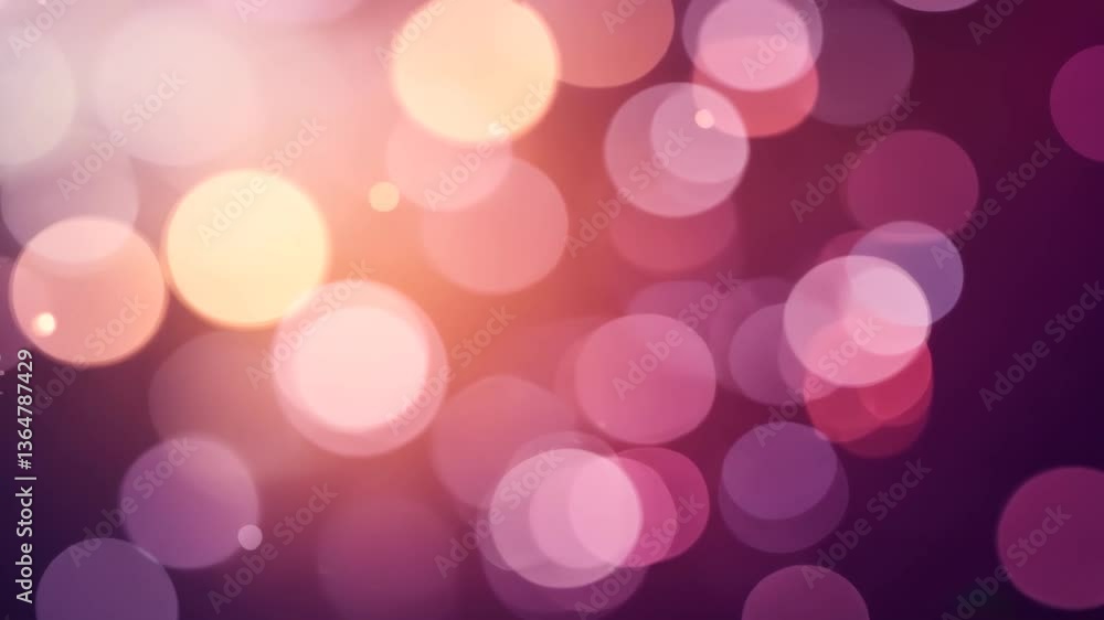 Poster abstract bokeh background with warm lighting
