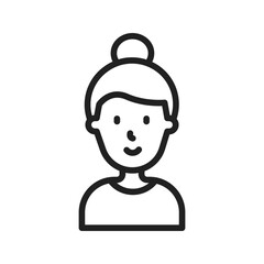 Young Lady icon vector image. Suitable for mobile apps, web apps and print media.