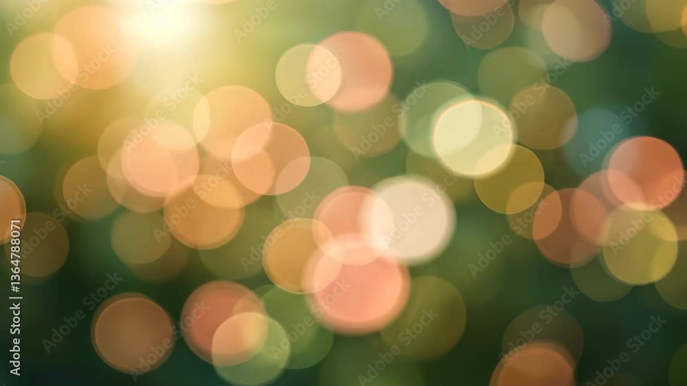 Poster abstract bokeh background with warm tones