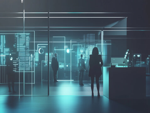 Futuristic Corporate Technology Hub
