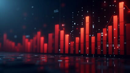 Table bar graph stock exchange market indices animation abstract animated 4k video background concept as Animated table and bar graph showing stock exchange market indices presented in an abstract 4K 