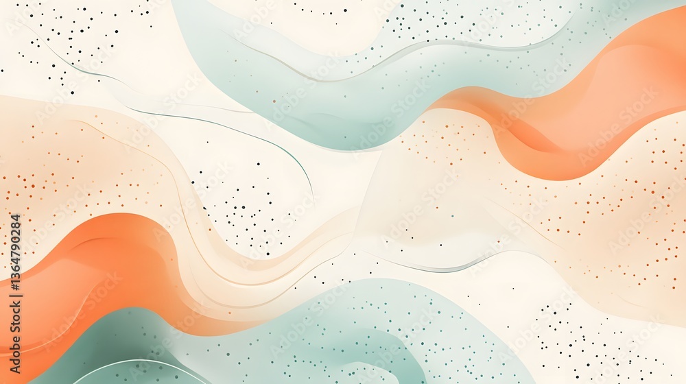 Poster abstract wavy patterns in soft pastels, fluid designs create a calming ambiance, perfect for backgro