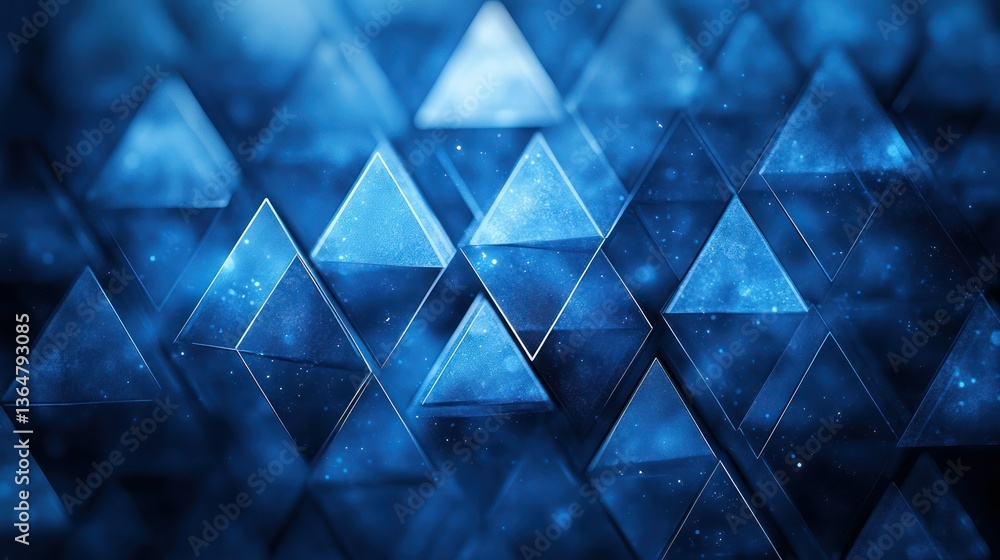 Aufkleber abstract blue triangular pattern: a deep dive into geometric serenity