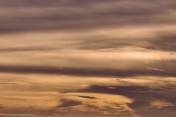 Fototapeta premium Bright orange sky and light of the sun.