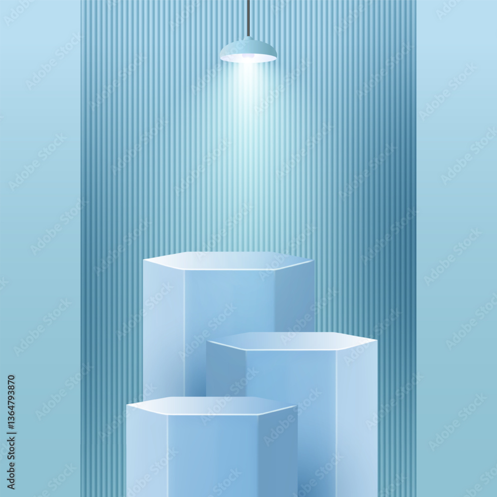 Poster abstract minimal scene. minimal mockup or abstract product display presentation, stage showcase. blu