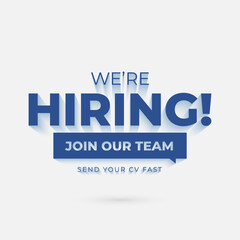 We are hiring. we're hiring creative concept. Hiring creative work. open vacancy design, Join our team social media poster design.  Hiring recruitment open vacancy design. Creative Job poster.