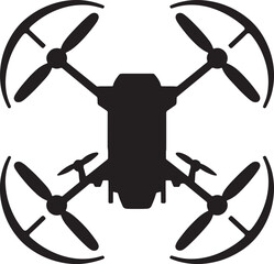 Drone silhouette vector illustration  design