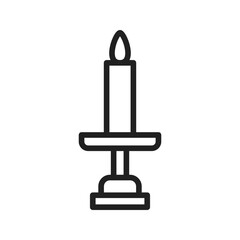 Fototapeta premium Lit Candle icon vector image. Suitable for mobile apps, web apps and print media.