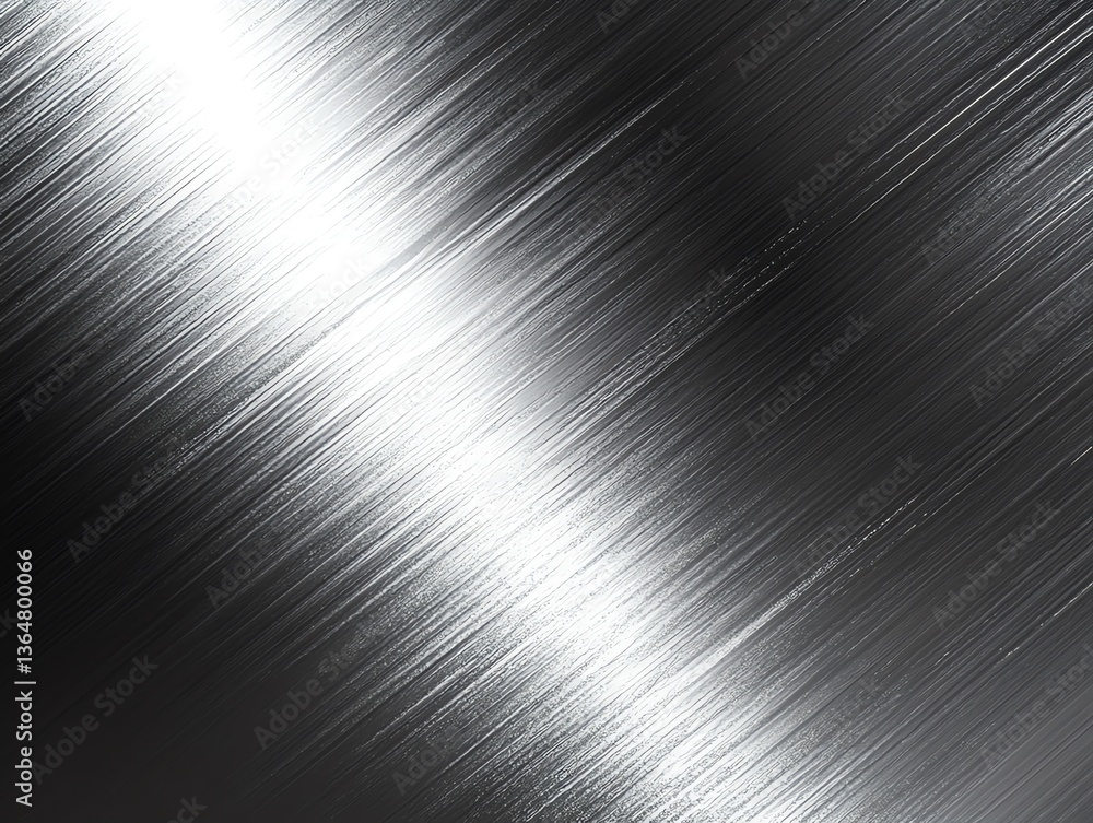 Poster metal texture with brushed lines and bright reflection pattern background