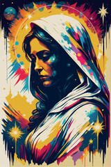 Naklejka premium una madonna fra gli astri 01