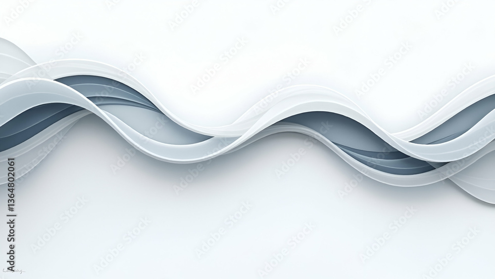 Poster dynamic wave fractals meet angular lines: a unique digital tile aesthetic in flat vector illustratio