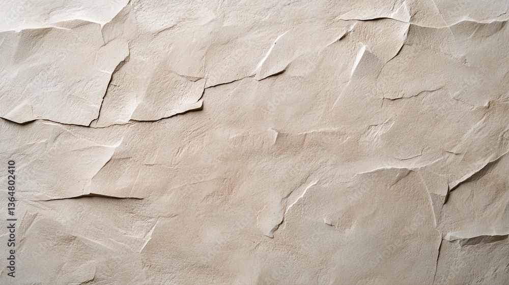 Poster abstract textured beige paper background with subtle folds and shadows.