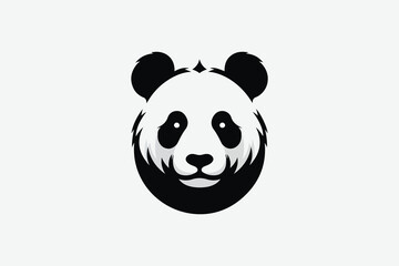 panda in silhouette style