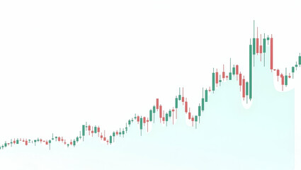 Flat Candlestick Graph Chart for Stock Market Trading: Visualizing Financial Trends & Strategies