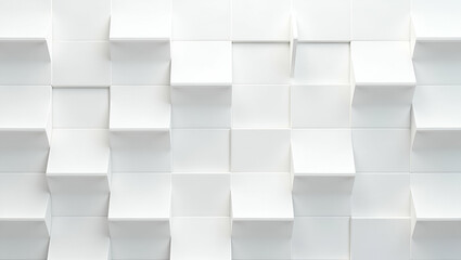 Futuristic Tile Design: Stacked Isometric Cubes with Luminous Edges