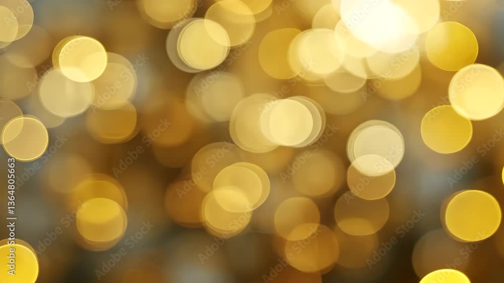 Aufkleber abstract golden bokeh lights against blurred background with soft glowing circles