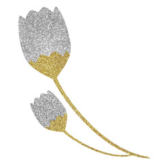 silver and gold bud