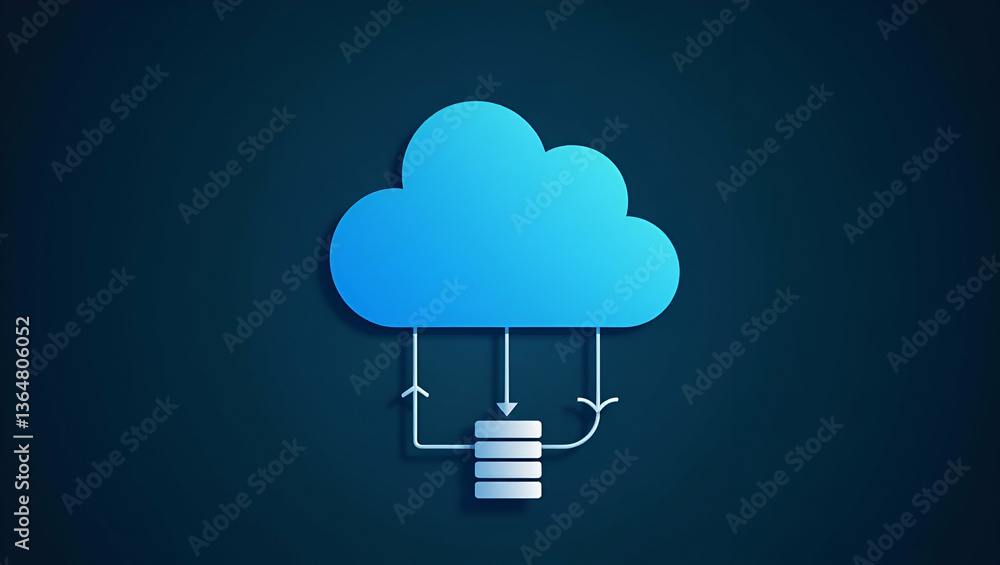 Poster secure cloud computing services for business file upload & backup solutions