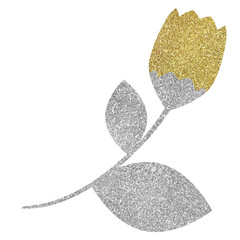 silver and gold bud