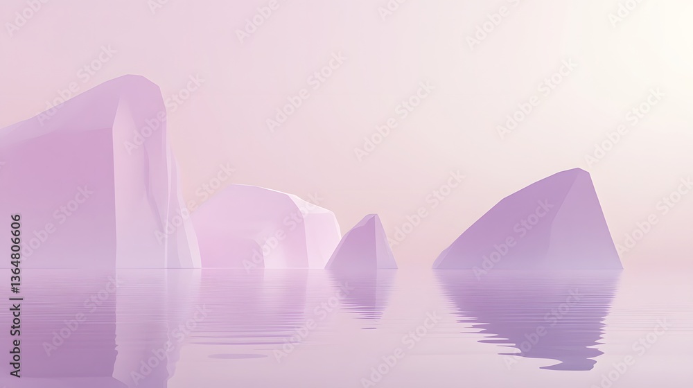 Poster abstract sound waves illustration, vibrant purples and soft gradients creating a dynamic visual, ide