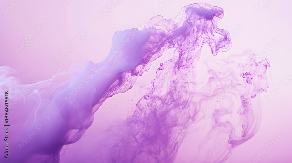 Aufkleber soft purple abstract background, smooth flowing shapes and textures create a calming atmosphere, sui