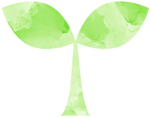 watercolor sprout