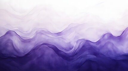 Obraz premium Abstract landscape in gradient hues, soft purple waves blending, serene and calming theme, ideal for modern design projects.