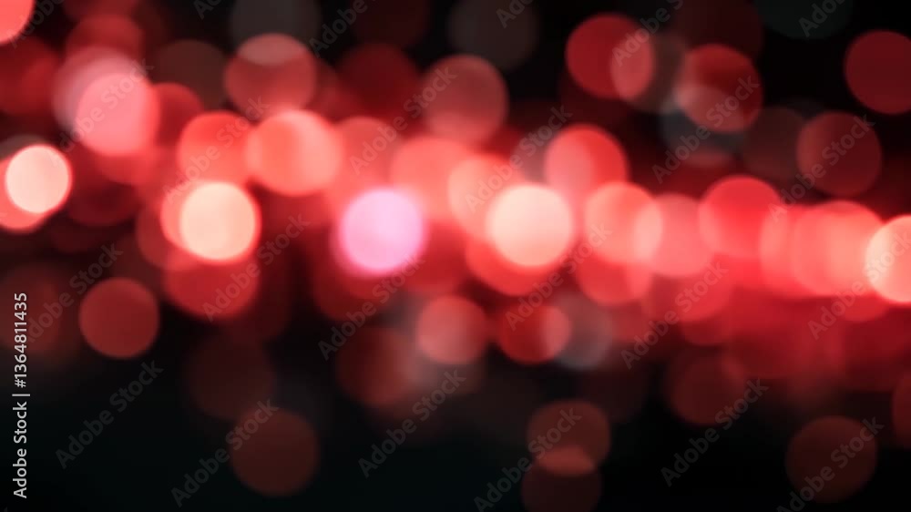 Poster abstract red bokeh light effect background for holiday season with defocused circles on dark backdro